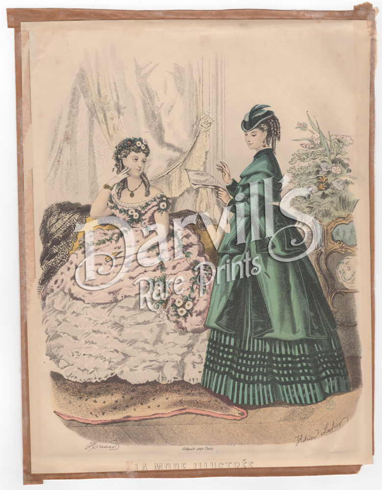 REVUE DE LA MODE 印刷物 1868年 【商品番号①】 REVUE DE LA MODE 印刷物 1868年 【商品番号①】